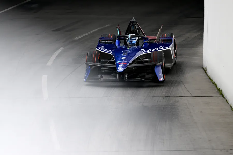 Stoffel Vandoorne durante l'E.-Prix di Londra a bordo della Maserati